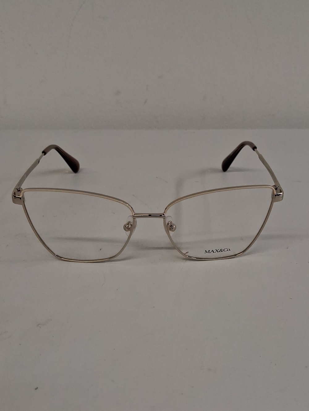 NWOT Womens Rxable Max & Co. MO5035 032 Silver Gold Tone Eyeglass Frames